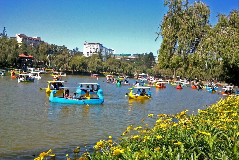 Paddle boats on the lake at Burnham Park, Baguio