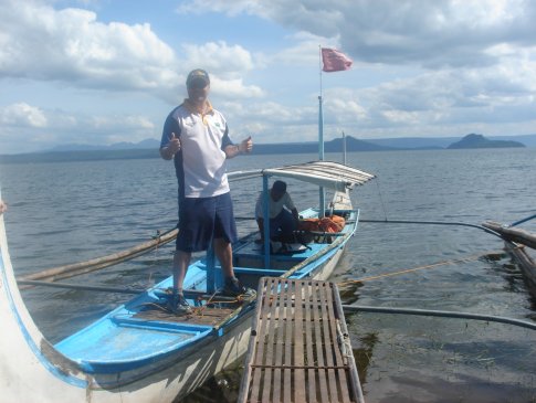 Taal volcano boat ride across the lake