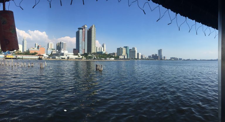 View from Harbor View restaurant on Manila Bay