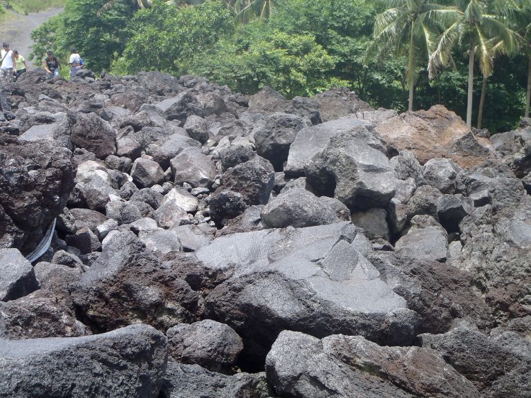 Volcanic rocks at the lookout near the base of Mt. Mayon