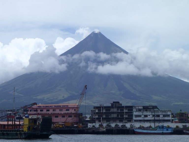 Mt. Mayon viewed from Embarcadero de Legazpi