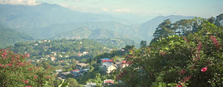Baguio City under a clear blue sky