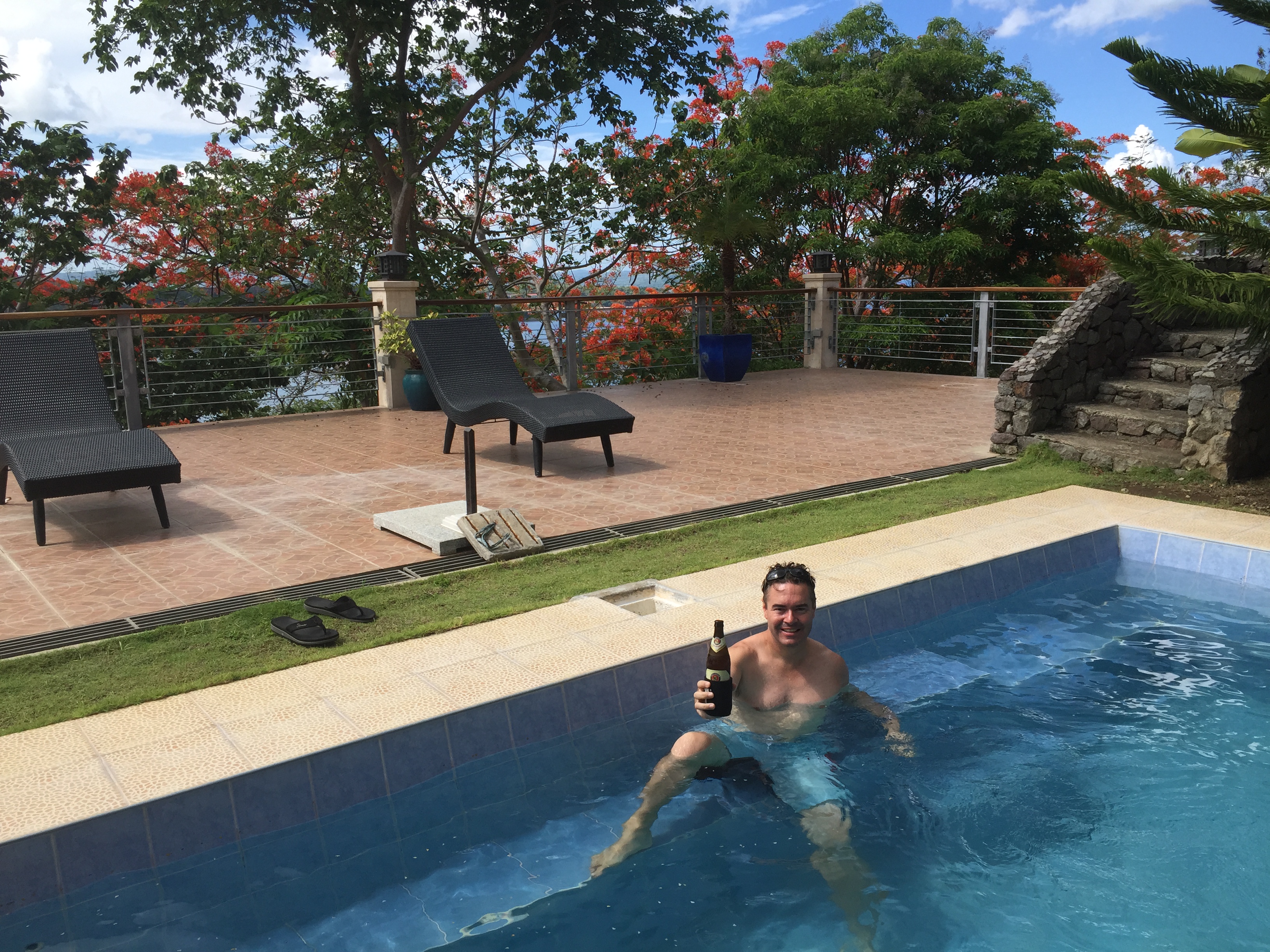 Relaxing in the pool with amazing views in Maya Maya