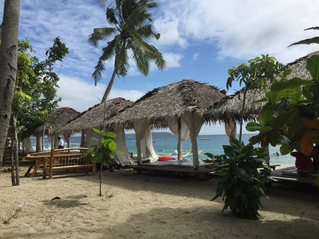 Southern Luzon, Laiya is blessed with a 20 kilometre stretch of white sand 