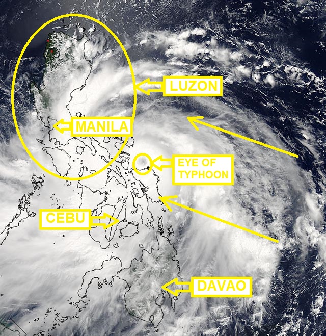 typhoon manila wet season philippines