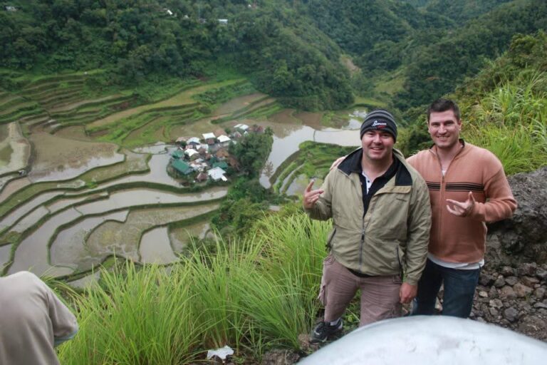 Two travellers at the Bangaan Rice Terraces