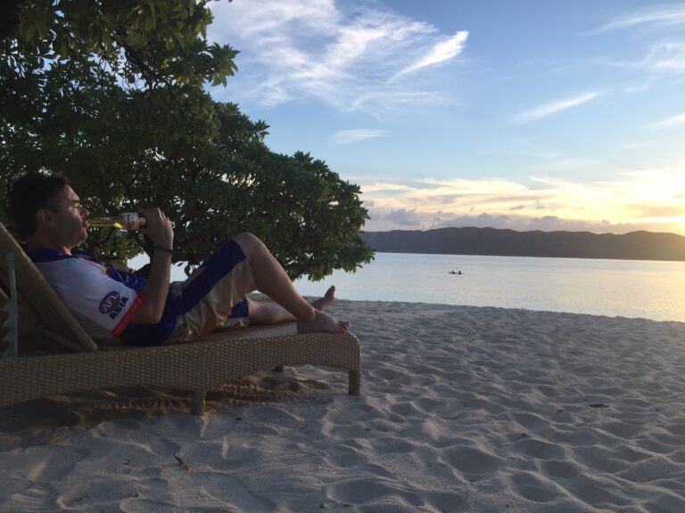 Relaxing sunset at Club Paradise
