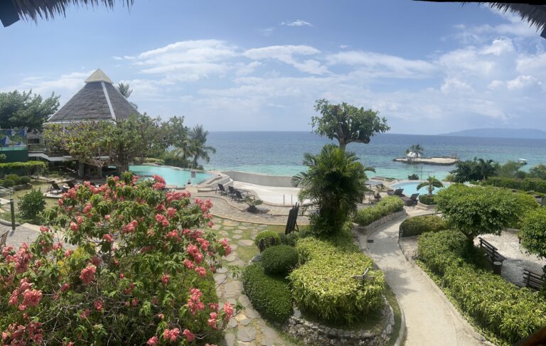 View over Cebu Strait from Mithi Resort and Spa, Panglao