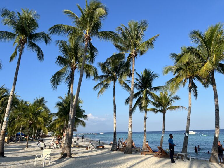 Alona Beach white sand on Panglao Island, Bohol