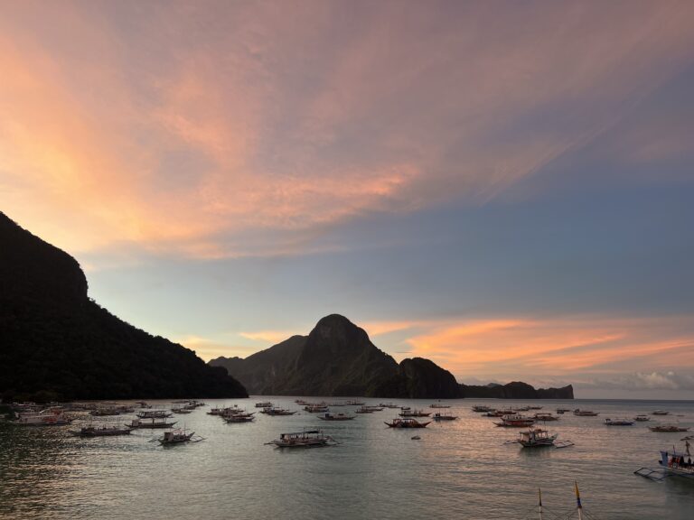 Sunset across Bacuit Bay, El Nido town proper