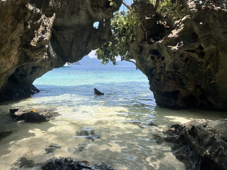 Limestone rock formation at Payong-Payong Beach, Miniloc Island, Palawan