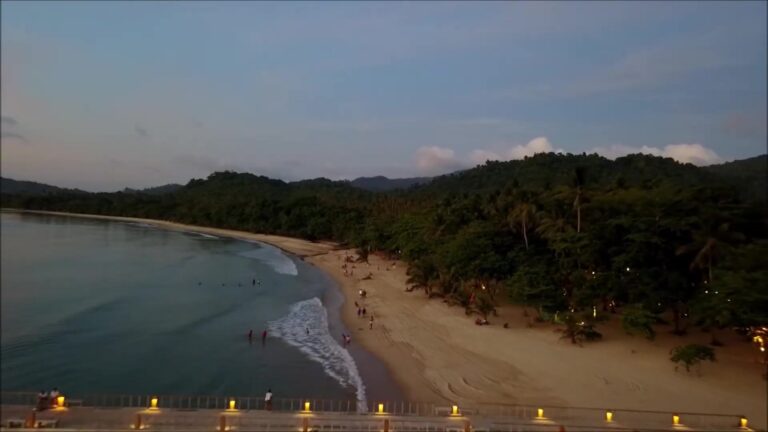Lio Beach, aerial view of the bay